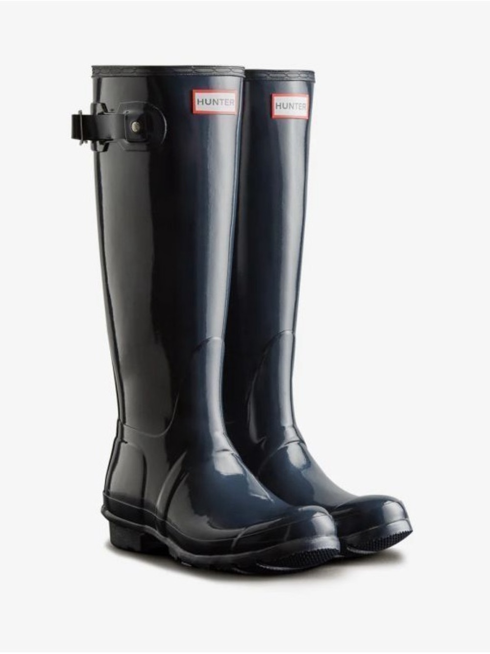 HUNTER Wellington Original Tall Gloss Navy Boots
